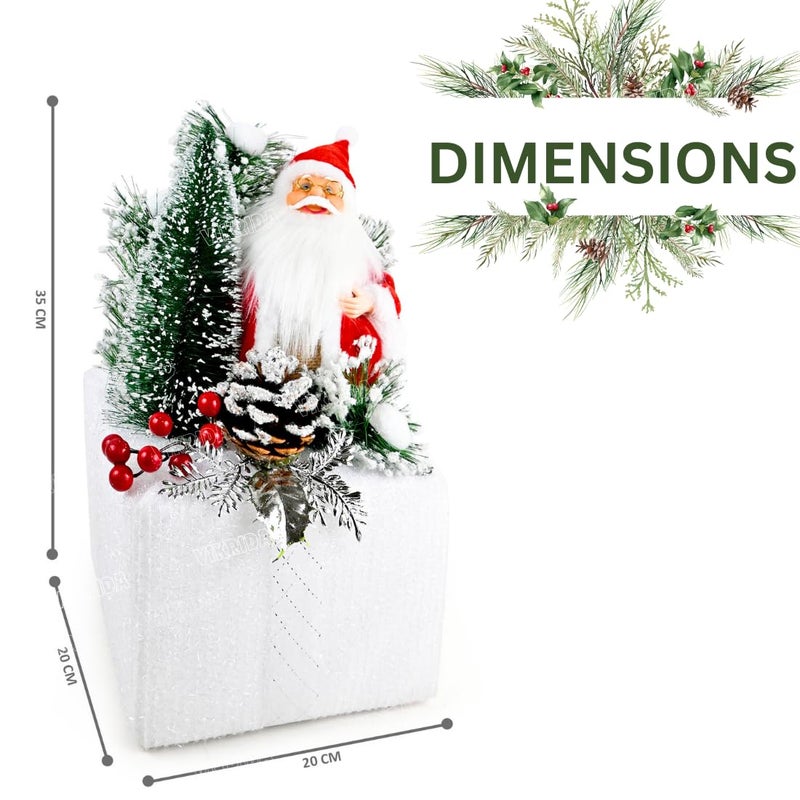 Vikrida Big Size 14 Table top Santa with Tree and Decorations Tabletop Decorations Christmas Ornaments for Home Kitchen Xmas Holiday Party Decor - Image 2