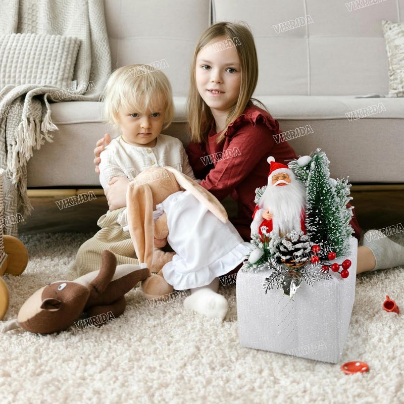 Vikrida Big Size 14 Table top Santa with Tree and Decorations Tabletop Decorations Christmas Ornaments for Home Kitchen Xmas Holiday Party Decor - Image 4