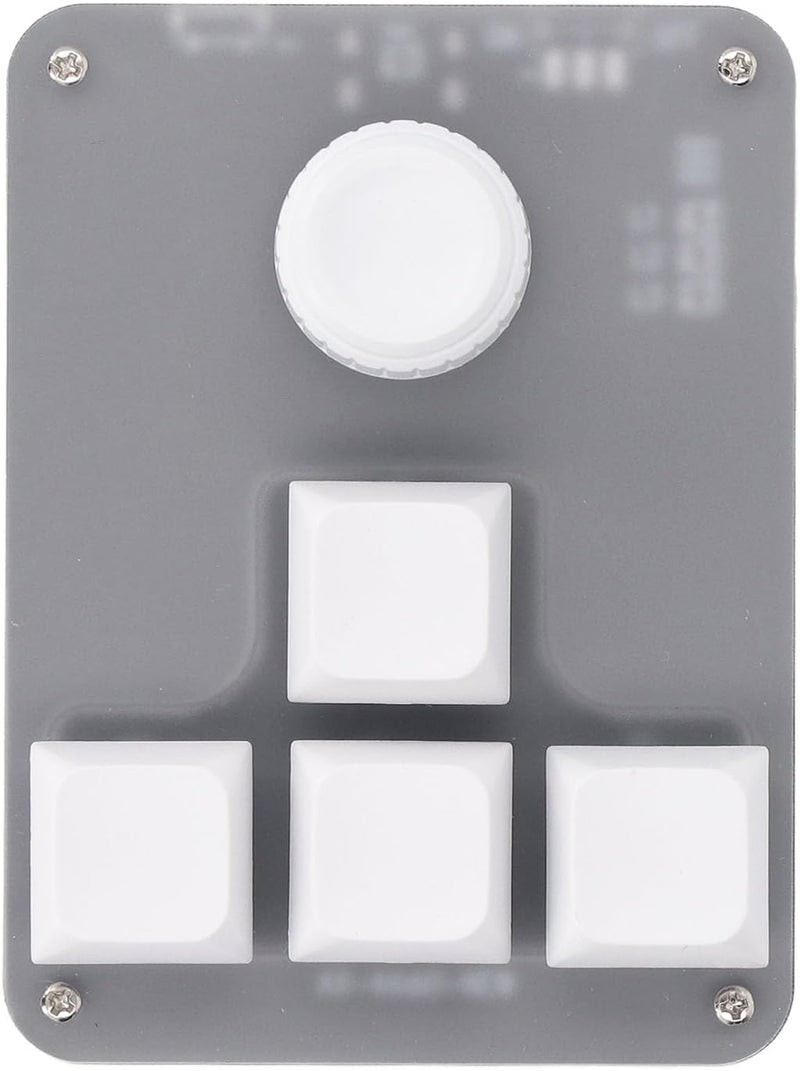 4 Keys Mechanical Keyboard, Programmable Keypad with Blue Switch and RGB Light, Customizable Knob for Gaming Office Music Media Control, White ABS Acrylic Keyboard with USB Cable - Image 4