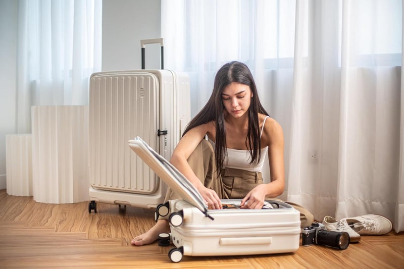 Acer Acer Hardside Expandable Luggage Laptop Bag with Spinner Wheels White - Image 2
