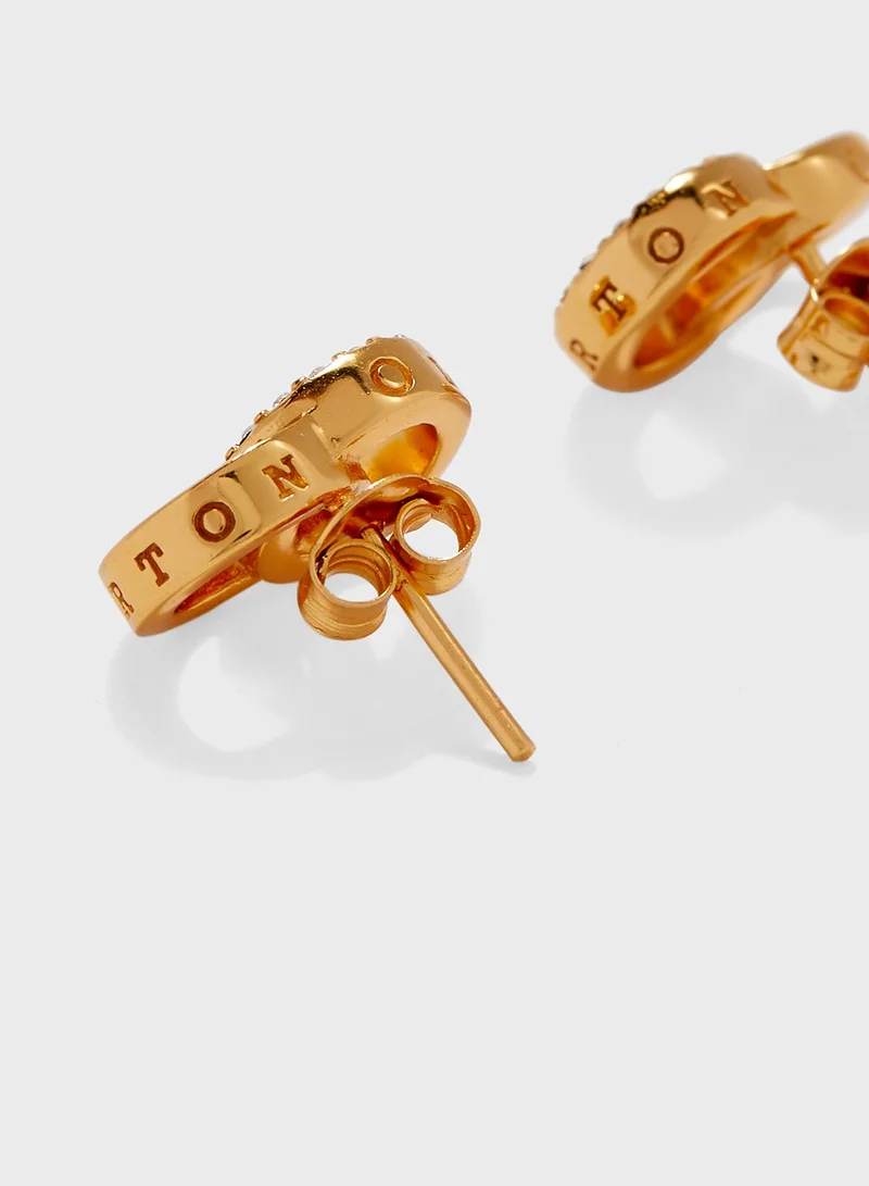 OLIVIA BURTON Bejewelled Interlink Drop Earrings