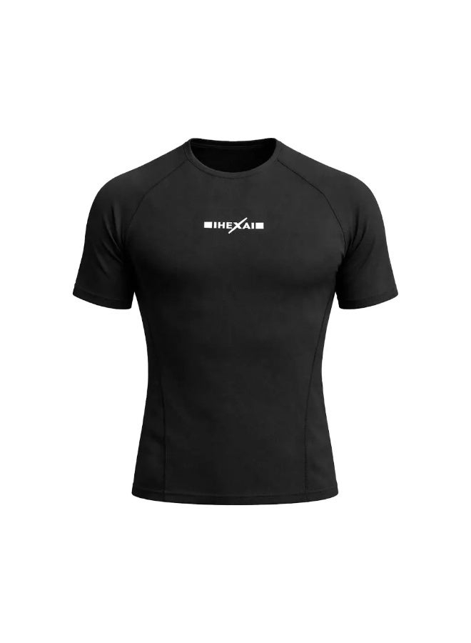 Hexa Sportswear Short Sleeve Tight Fit Compression T-Shirt for Men & Women – Premium Tech Fit Gym T-Shirt - Image 1