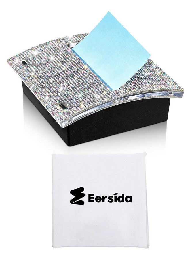 ايرسيدا حاملات ملاحظات لاصقة مرصعة بأحجار الراين مقاس 4 × 4 بوصات، حامل ملاحظات لاصقة، موزع ملاحظات لاصقة للمكتب المنزلي، لوازم المكتب (لون AB) - Image 2