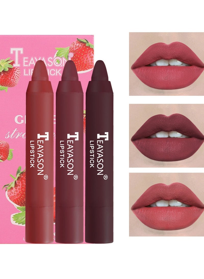 TEAYASON - Liquid Matte Lipstick, Velvet Air Moisture Smooth Crayon Lip Stain, 24 Hour Superstay Natural Nude Lipstick, Long Lasting Waterproof Lip Gloss Lipstick For Women, (Three-pack Set D) - Image 1