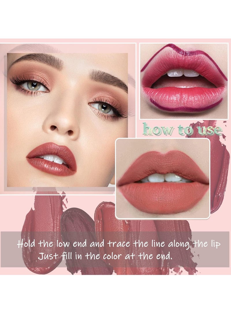 TEAYASON - Liquid Matte Lipstick, Velvet Air Moisture Smooth Crayon Lip Stain, 24 Hour Superstay Natural Nude Lipstick, Long Lasting Waterproof Lip Gloss Lipstick For Women, (Three-pack Set D) - Image 1