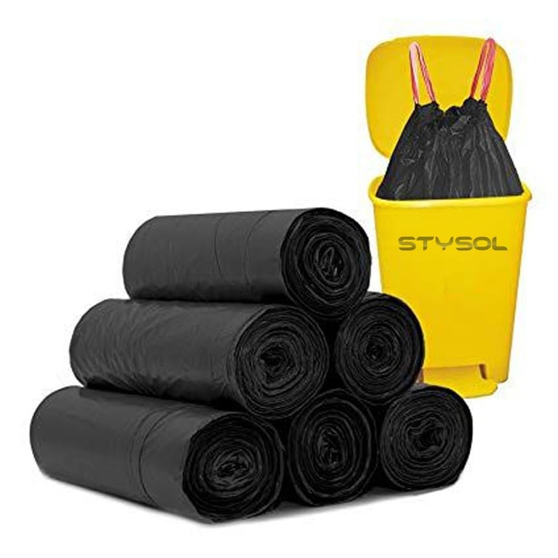 Stysol Stysol Premium Garbage Bags Lavender Fragrance Size 19 x 21 Inches Large 30 Bags 12 Rolls Dustbin BagTrash Bag Black Color  - Image 1