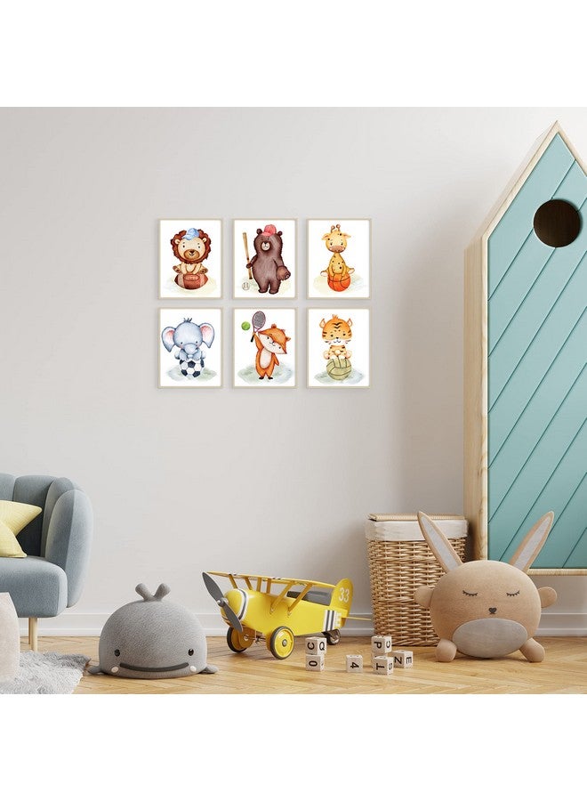 Summit Designs Safari Animal Prints Nursery - Animal Nursery Wall Art, Safari Kids Prints - Baby Decor, Boys Wall Art - Jungle Sports Themed Zoo - Set Of 6 (8x10) - Image 3