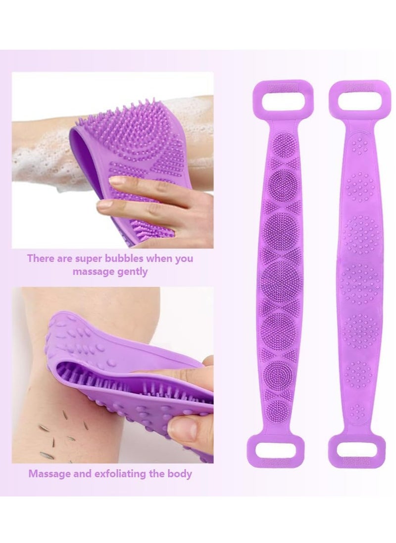 Oasisgalore - Silicone Back Scrubber for Shower, Extra Long Bath Body Brush Exfoliating Silicone Body Scrubber. - Image 1