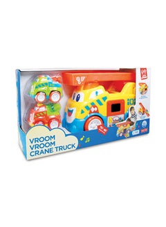 Little Learners Vroom Vroom Crane Truck - Flashing Lights And Sounds, Extendable Ladder, Assorted 12m+