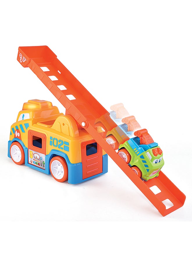 Happy Kids - Little Learners Vroom Vroom Crane Truck - Flashing Lights And Sounds, Extendable Ladder, Assorted 12m+ - Image 1