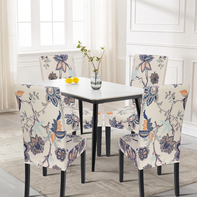 SearchI SearchI Fit Stretch Removable Washable Short Dining Chair Covers Slipcover Protector  Spandex Fabric Chair Cover for Dining Room  Hotel  Ceremony  - Image 2