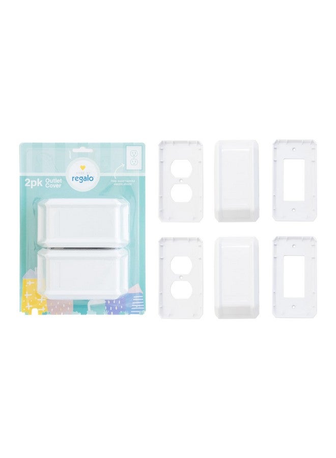 Regalo Home Safety White Outlet Cover Box, Award-Winning Brand, Child Safety, Includes Cover for Outlet or Light Switch, White - Image 1