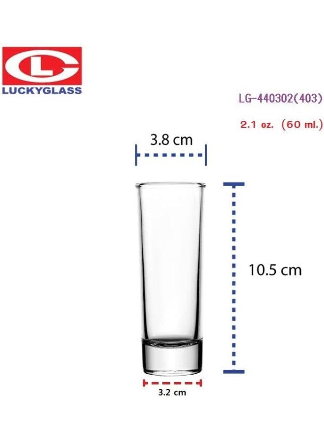 LUCKYGLASS LG440302 Solo Shot Glass 60ML 12' - Image 2