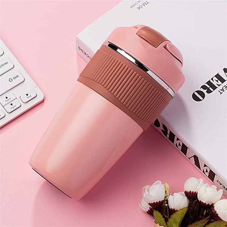 MustHome Satinless Steel Coffee Mug with lid Travel Mug Peach 500ml Pack of 1 Travel Mug with 2in1 Lid, Anti-Slip Silicone Band, ECO-Friendly & Leak-Proof Travel Cup Reusable Sipper Hot Cold | Birthday/Anniversery gift for boyfriend girlfriend | gifts for women | Gifts for men/ employees,girls, boys | Mothers Day Gifts for Mom - Image 4