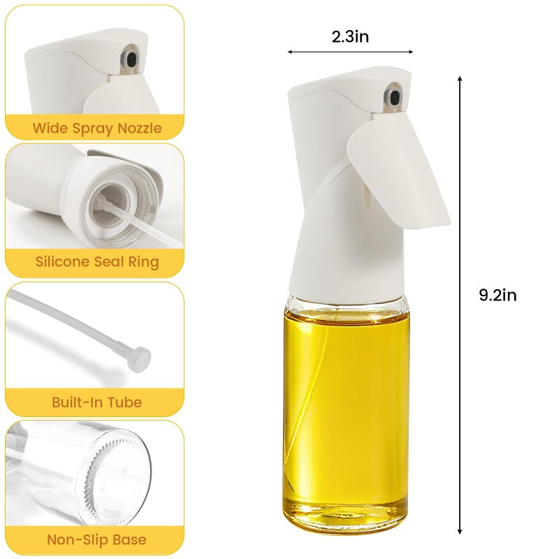 Shineforu Oil Sprayer for Cooking, Upgraded 7.4oz Olive Oil Sprayer Mister, Large Olive Oil Spray Bottle for Air Fryer, Salads, BBQ & Kitchen, Professional Oil Sprayer with Even Mistï¼ˆWhiteï¼‰ - Image 4