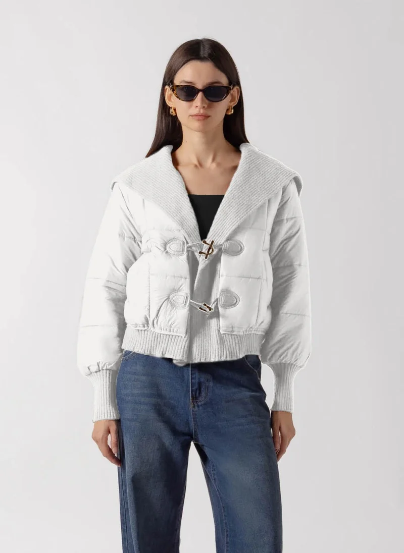 KNIT COLLAR TOGGLE PUFFER