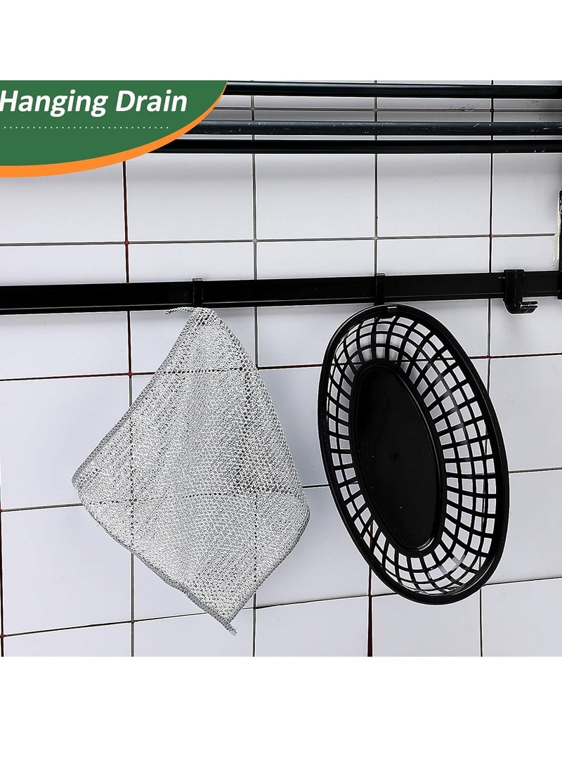 قطعة من قماش غسل الأطباق السلكية متعددة الأغراض  لتنظيف الأطباق القابل لإعادة الاستخدام، مناشف أطباق خالية من الوبر للمطبخ قطعة واحدة - Image 4