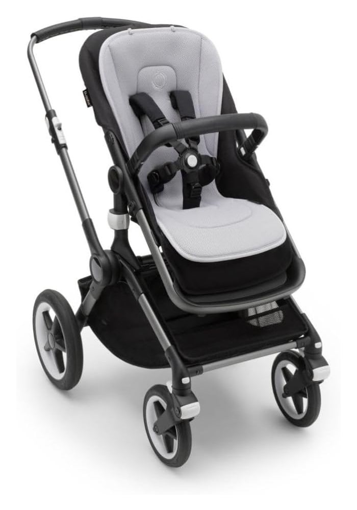 Bugaboo Dual Comfort Seat Liner in Misty Grey for Strollers - Image 2
