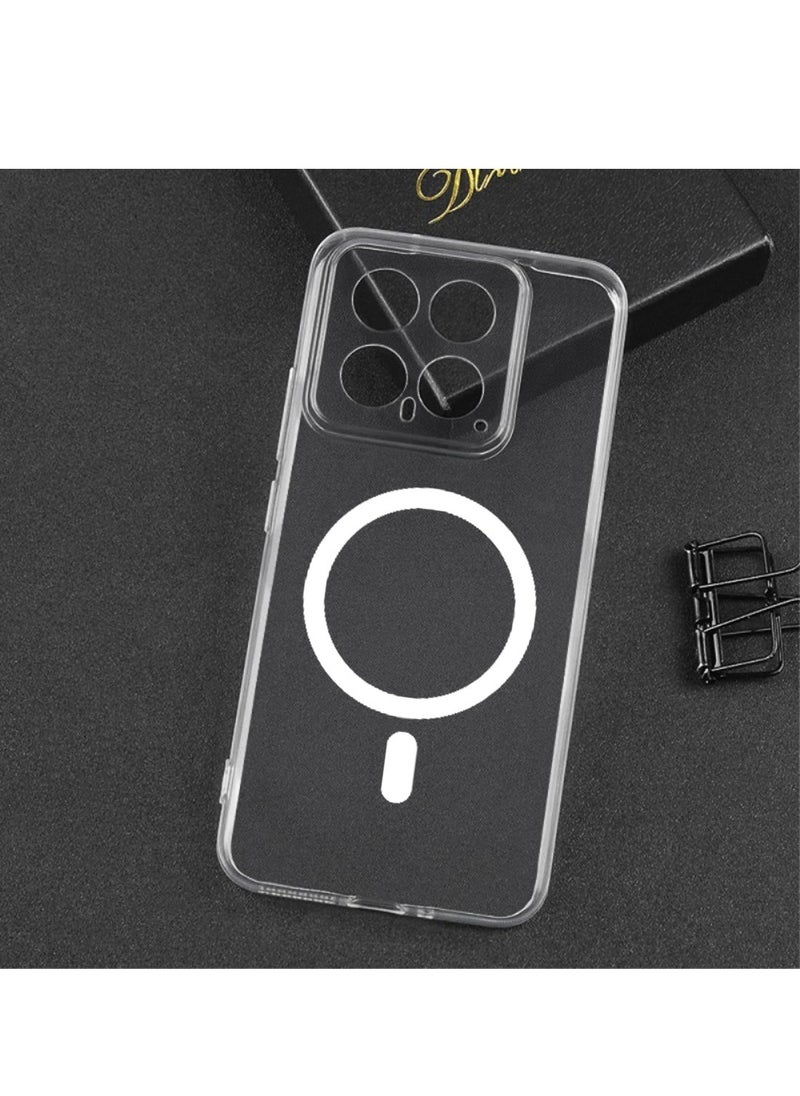 Techie Xiaomi 14 Clear Case with MagSafe – Slim, Anti-Yellowing Cover with Camera Lens Protection, Magnetic Holder Compatible  - Image 4