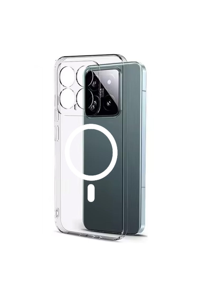 Techie Xiaomi 14 Clear Case with MagSafe – Slim, Anti-Yellowing Cover with Camera Lens Protection, Magnetic Holder Compatible  - Image 2