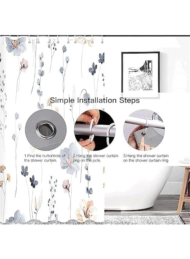 Shower Curtains for Bathroom Boho Decor Extra Long Shower Curtains 71 x 71 Mid Century Modern Spring Abstract Colorful Bath Curtain, Brighten Up Your Bathroom (Style 2) - Image 3