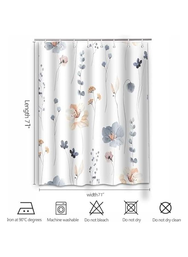 Shower Curtains for Bathroom Boho Decor Extra Long Shower Curtains 71 x 71 Mid Century Modern Spring Abstract Colorful Bath Curtain, Brighten Up Your Bathroom (Style 2) - Image 2