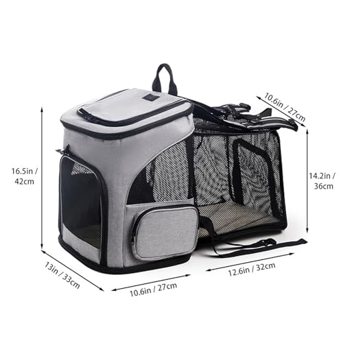 Miaoaws Expandable Cat Backpack Carrier – Airline Approved Pet Carrier for Small Cats Dogs Up to 17 Lbs, Travel Backpack with Breathable Mesh for Outdoor Camping Hiking - Image 2