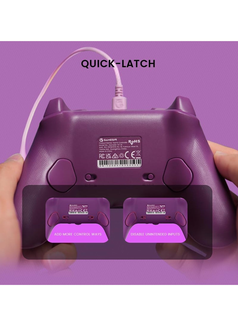 GAME - GameSir G7 SE Wired Controller for Xbox Series X|S, Xbox One & Windows 10/11, Plug and Play Gaming Gamepad with Hall Effect Joysticks/Hall Trigger, 3.5mm Audio Jack  (Purple) - Image 1