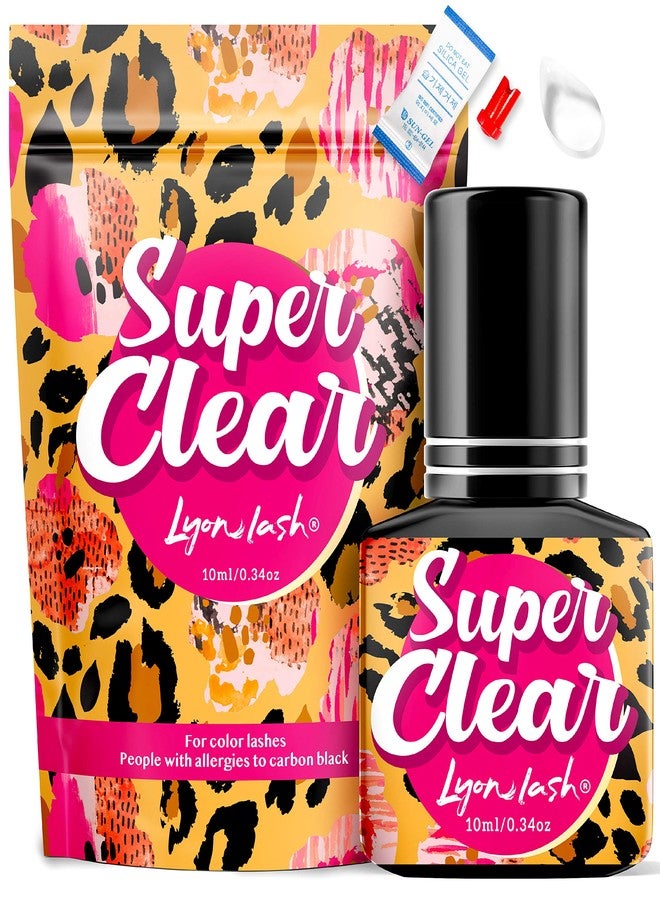 Lyon Lash Super Clear Eyelash Extension Glue 10ml | 1-2 Sec Drying Time | 6-8 Weeks Retention | Maximum Bonding Transparent Adhesive | Professional Eyelash Extension Supplies - Image 1