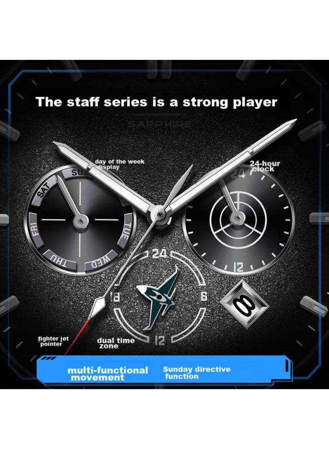 Rosdn Pilot'S Watch For Men, Luminous Dial, Water-Resistant, Mechanical Movement, Men'S Watch Brand, Birthday Gift For Boyfriend - Image 2