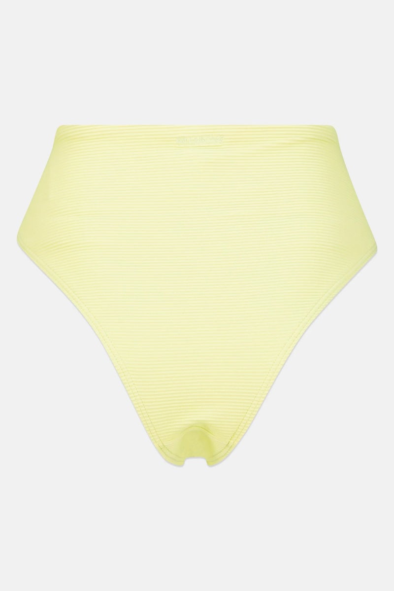 Billabong Women Ribbed Pull On Bikini Bottom, Light Green - Image 2
