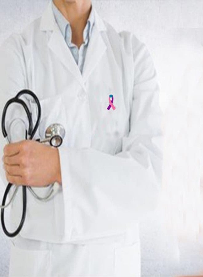 Alodidae 25pcs Pink Purple Teal Ribbon Pin Thyroid Cancer Awareness Products - Image 5
