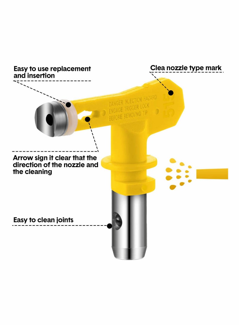 Reversible Airless Sprayer Tip 3 Pieces Paint Spray Guns and Spraying Machine Parts Nozzle Tips for Homes Buildings Decks Fences Garden Tool 515 - Image 5