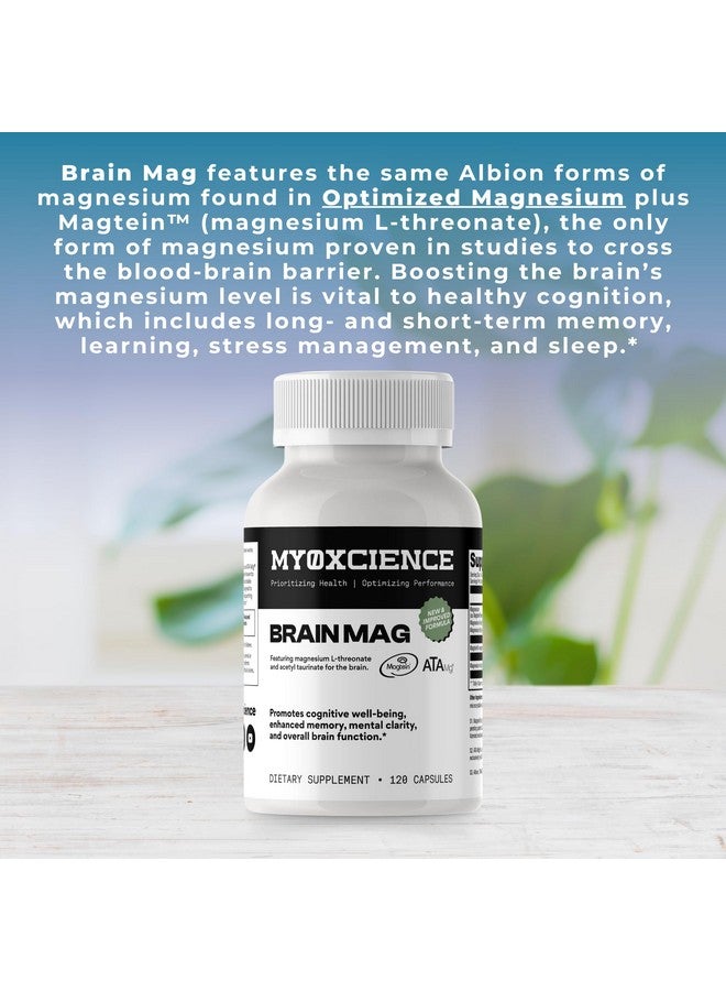 MYOXCIENCE Brain Mag | Featuring Magnesium L-Threonate and Magnesium Glycinate | Promotes Cognitive Well-Being, Enhanced Memory, Mental Clarity and Overall Brain Function | 120 Capsules - Image 4