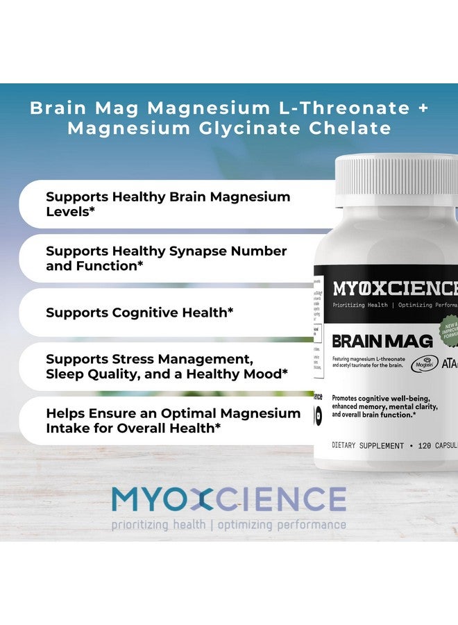 MYOXCIENCE Brain Mag | Featuring Magnesium L-Threonate and Magnesium Glycinate | Promotes Cognitive Well-Being, Enhanced Memory, Mental Clarity and Overall Brain Function | 120 Capsules - Image 5