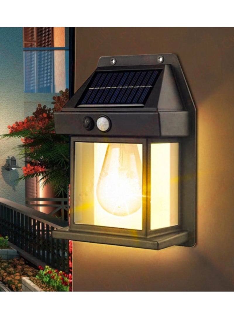 Yuwell Pack Of 2 Pcs Solar Outdoor Light Solar Motion Sensor Security Lights With 3 Lighting Modes Wireless Solar Wall Lights Waterproof Solar Light Bulb Lights For Garden Home And Garage Use Black  - Image 3