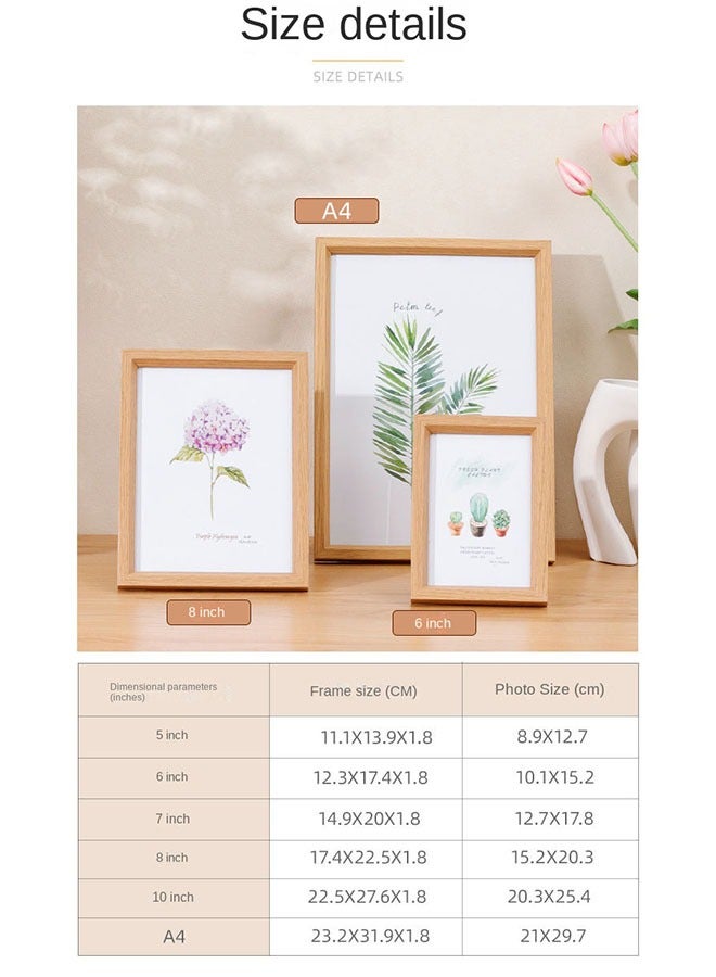 Bukela Natural Wood Photo Frame 5-Inch Tabletop Display Frame - Image 2