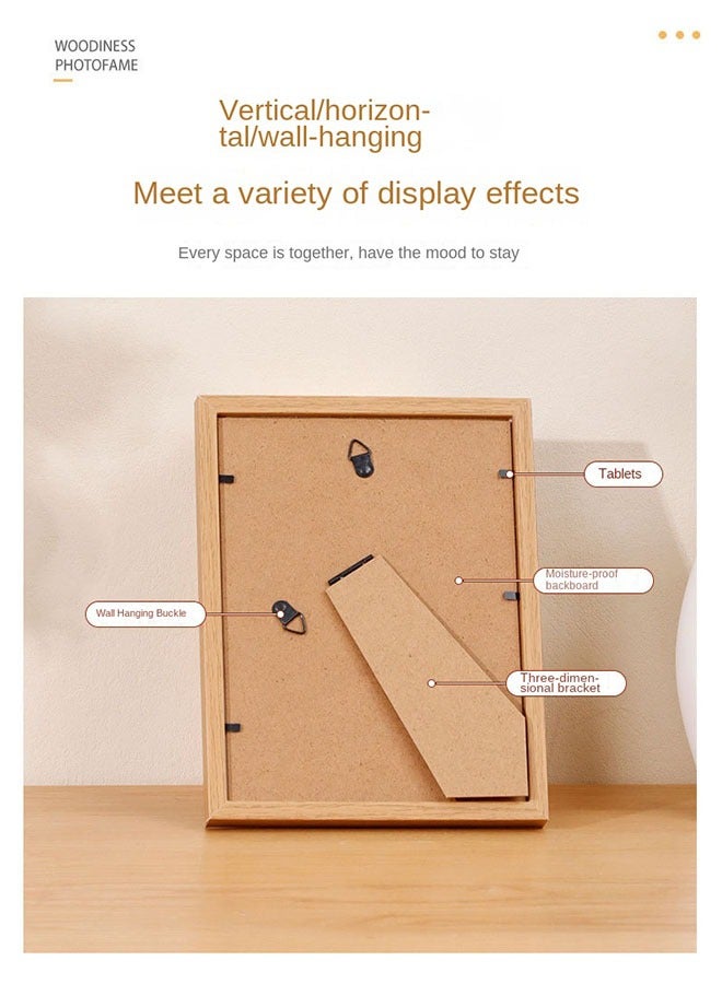 Bukela Natural Wood Photo Frame 5-Inch Tabletop Display Frame - Image 3