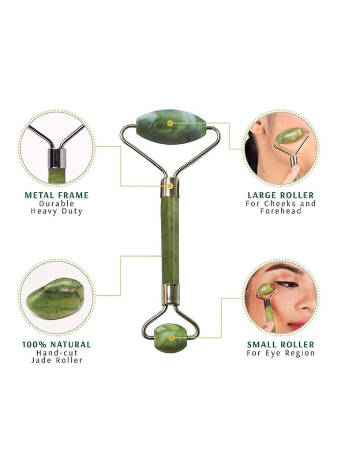 Jade Roller Set (Pack of 2) for Facial, Eye, Neck & Body Massage , Natural Anti Wrinkle & Anti Aging Skincare Tool for  Skin Rejuvenation and Anti Aging Skin Care Too - Image 5