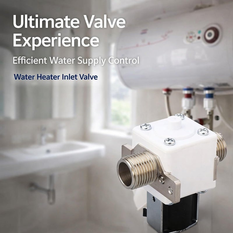 Water Heater Inlet Valve G1 / 2in Brass Coil PC Housing DC12V Electric Solenoid Valve - Super Sealing & Easy Installation for Reliable Water Flow Control - Image 3