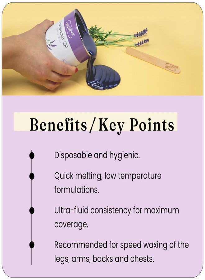 Depileve Strip Wax for Hair Removal - Lavender Rosin Wax for Sensitive Skin - Full-Body - Ideal for Delicate Areas - Moisturizing Strip - for Salon and At-Home Use - 14 oz - Image 4