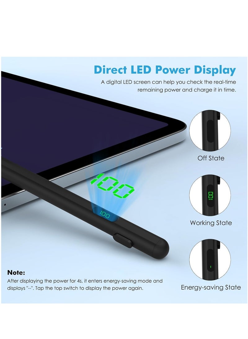 قلم iPad Pencil لأجهزة iPad من الجيل التاسع والعاشر مع ميزة رفض اللمس، قلم ستايلس متوافق مع Apple iPad 2018-2022 جميع الأجيال، iPad 6/7/8/9/10، iPad Pro 11/12.9/13 بوصة، iPad Mini 5/6، iPad Air 3/4/5/6 - Image 2