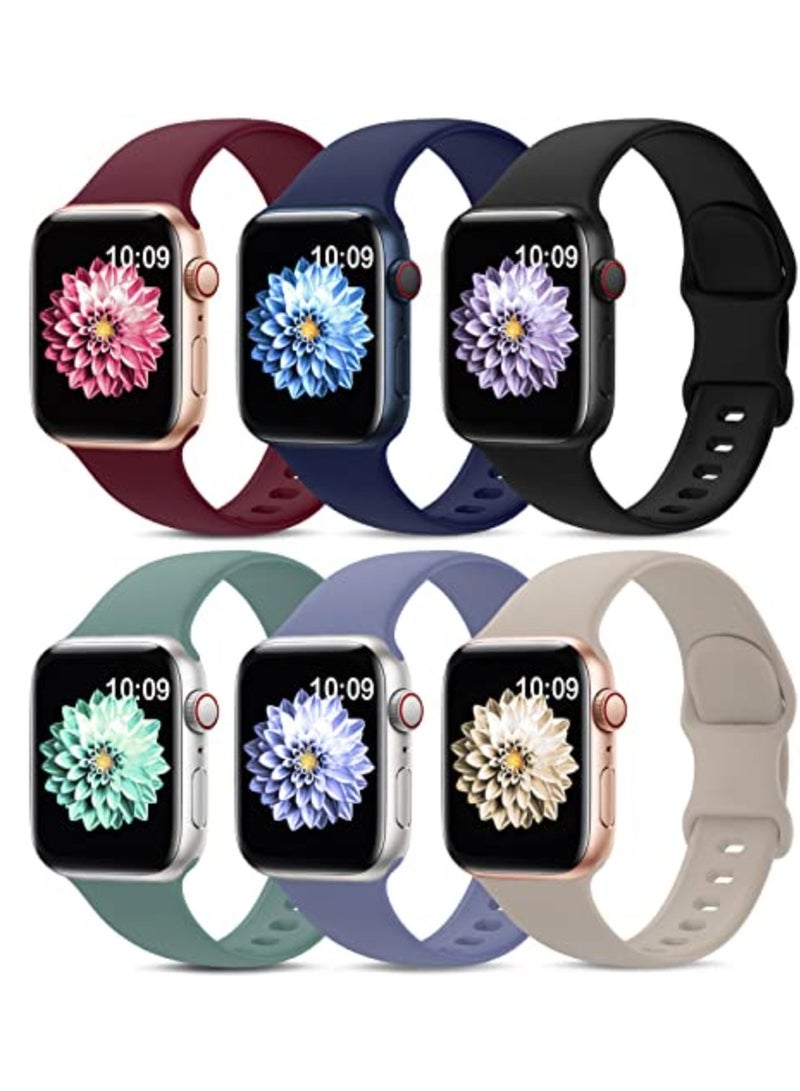 Beauenty Sport Bands Compatible with Apple Watch Band 38mm 40mm 41mm ,Soft Silicone Waterproof Strap Wristbands Compatible with iWatch Apple Watch Series 8 7 6 5 4 3 2 1 SE Women Men - Image 1