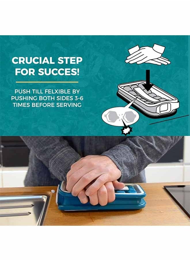 Bukela - Ice Mold Ice Tray for Freezer Disassemble this Ice Cube Tray With Lid for Easy Cleaning Ice Cube Maker Makes 18 Ice Cubes - Image 1