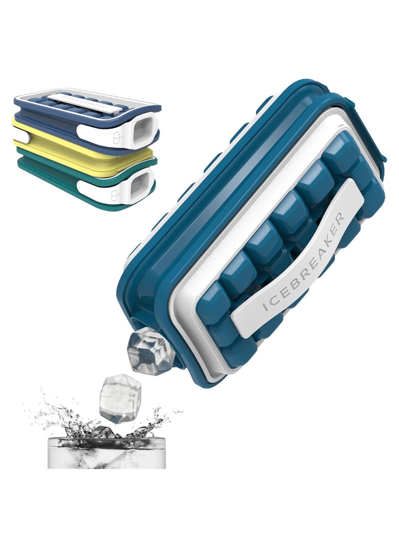 Bukela - Ice Mold Ice Tray for Freezer Disassemble this Ice Cube Tray With Lid for Easy Cleaning Ice Cube Maker Makes 18 Ice Cubes - Image 1