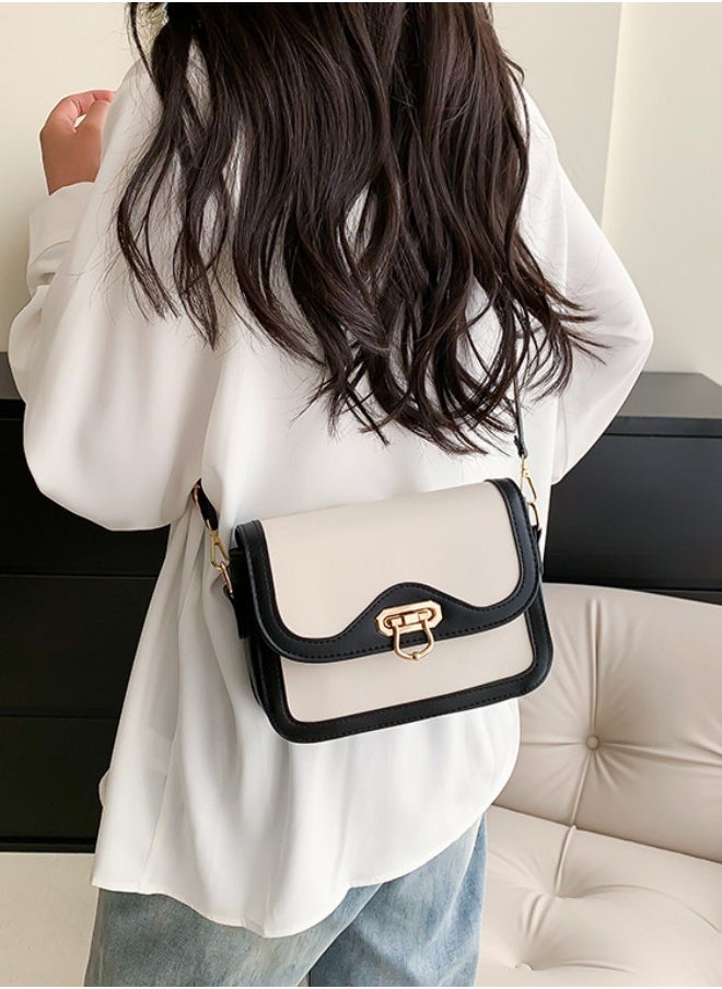 WAOKN - Women's Stylish and Elegant Shoulder Bag, Ladies Simple Armpit Bag Sling Bag Side Bag, Contrasting PU Leather Chain Tote Bag Handbag Gift Bag Small Square Bag - Image 1