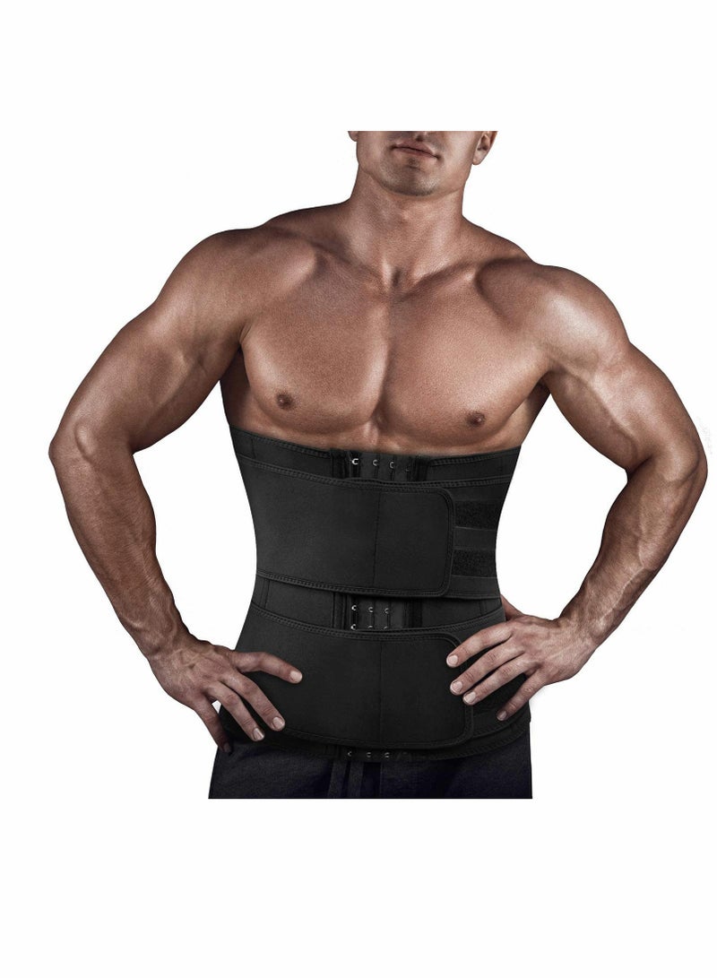 KASTWAVE Waist Trimmer Trainer Belt Workout for Women Men, Slimming Weight Loss Fitness Fat Burner Trimmer Band Back Support,  Abdomen Neoprene Sports Sculpting and Improved Posture (Black) XXL - Image 2