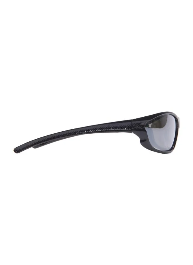 Lee Cooper Polarized Sunglasses Black Frame Silver Mirror Mirror Lens 56mm  - LCK101C01