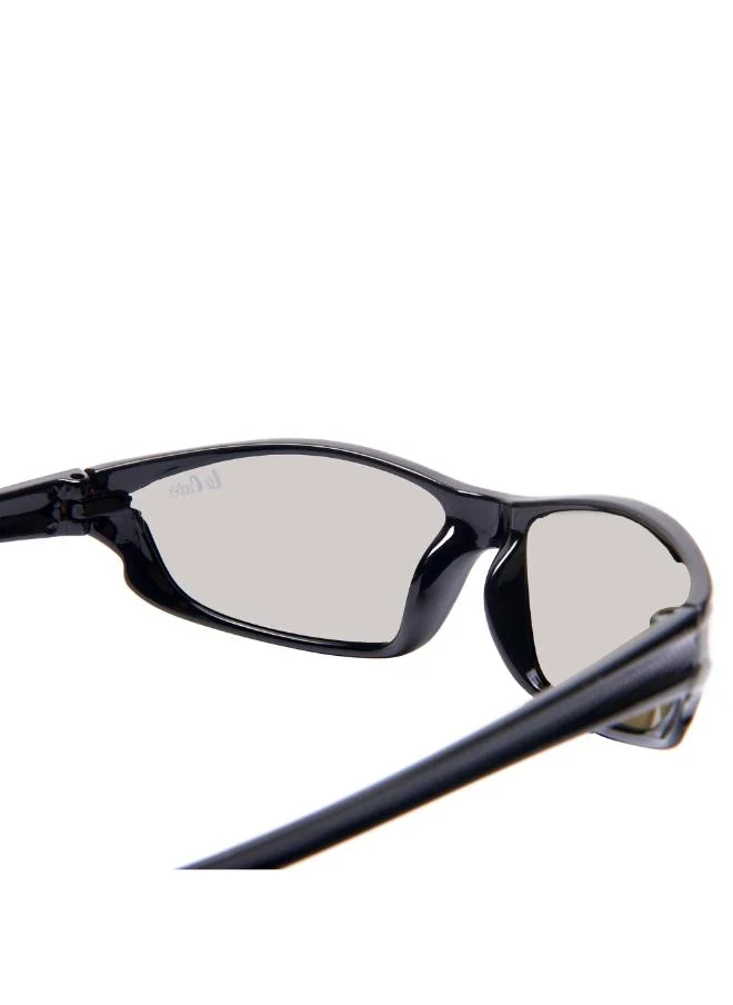 Lee Cooper Polarized Sunglasses Black Frame Silver Mirror Mirror Lens 56mm  - LCK101C01