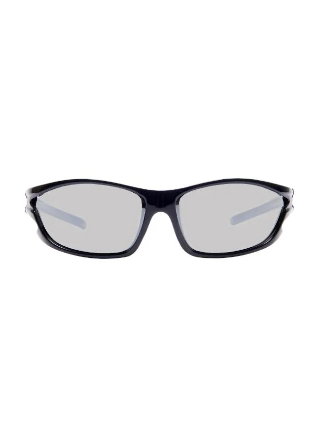 Lee Cooper Polarized Sunglasses Black Frame Silver Mirror Mirror Lens 56mm  - LCK101C01